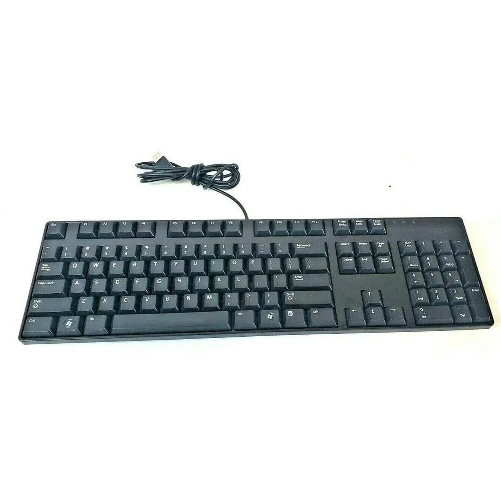 Genuine Dell L30U Quiet Slim Black USB Keyboard Wired E206453 Desktop PC Tested